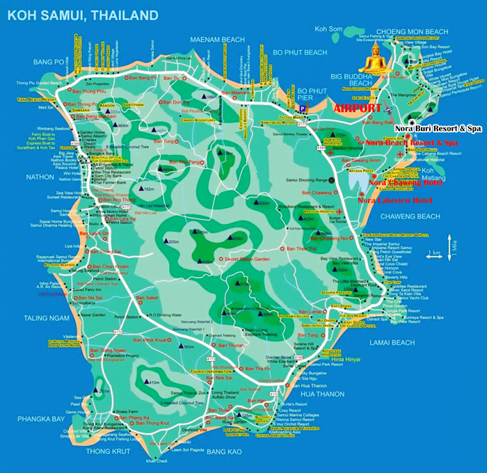 Map of Nora Buri Resort & Spa Chaweng Boutique Hotels & Resorts-Nora